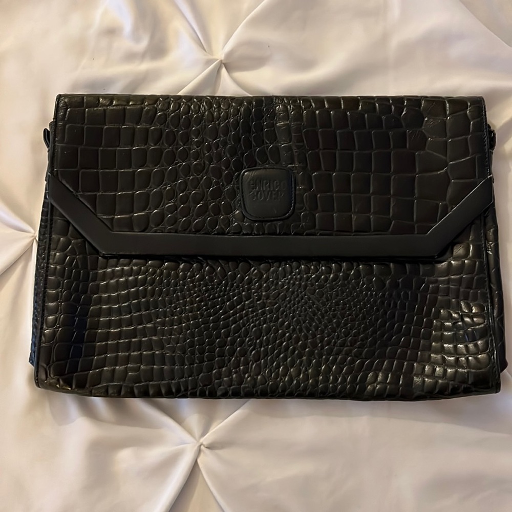 Enrico Coveri Croc Embossed Clutch